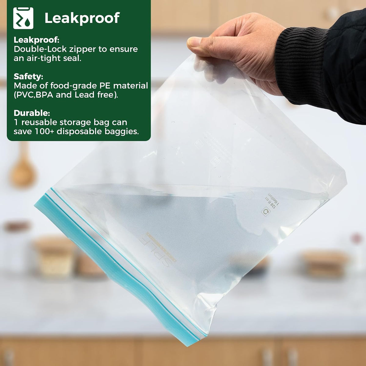 20 Pack Reusable Sandwich Bags Dishwasher Microwave Safe