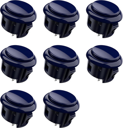 8 pcs MFBK-30 Push Button 30mm F300 F500 F700 Arcade Jamma Video Game & Arcade Joystick Games Console(Black)