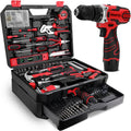 276-Piece Tool Set Kit - Tool kit with 12V Cordless Power Drill Driver Toolbox Storage Case with Drawer, Drill Set