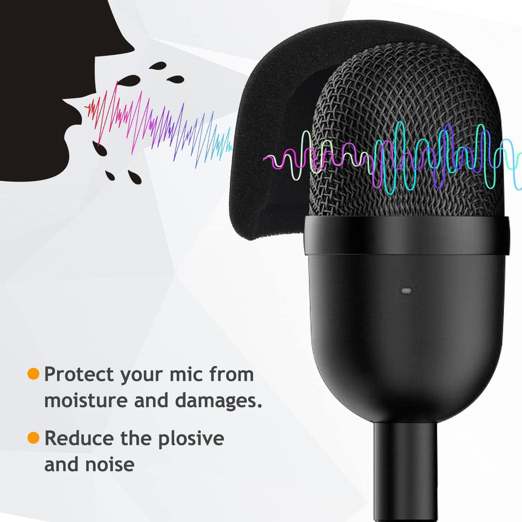 Razer Mini Shock Mount with Foam Windscreen Cover, Anti-Vibration Suspension Shockmount Mic Holder Clip Pop Filter to