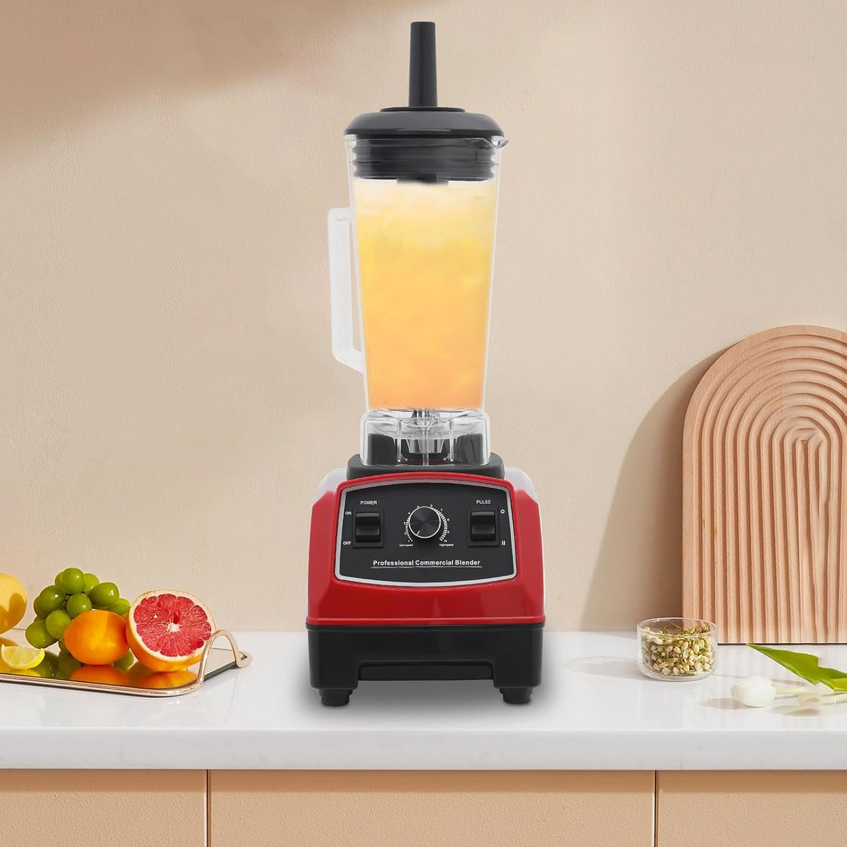 Commercial Blender 3HP 2200W 2L Heavy Duty Professional Mixer Juicer, High-Speed Smoothie Blender with 10 Gears
