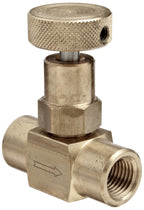 Dixon FFB102 Brass Mini Needle Valve, 1/4" NPT Female