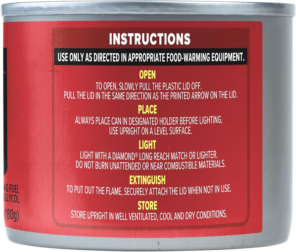 Canned Heat 2-Hour Chafing Fuel, 12 Pack, Comfortable to touch | Easy to open; resealable, non-drip formula ideal for