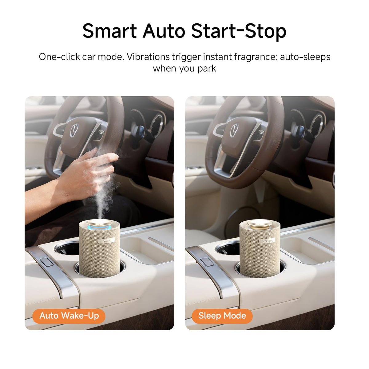 Waterless Essential Oil Diffuser for Home & Car, Cordless Scent Diffuser