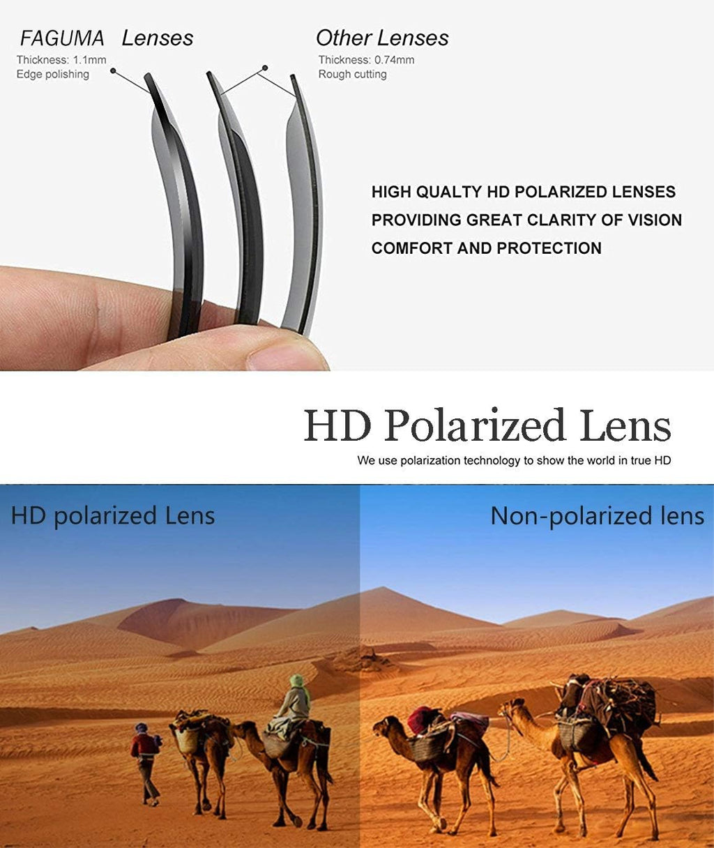 Polarized Sports Sunglasses For Men UV400 Protection | Cycling Driving Fishing