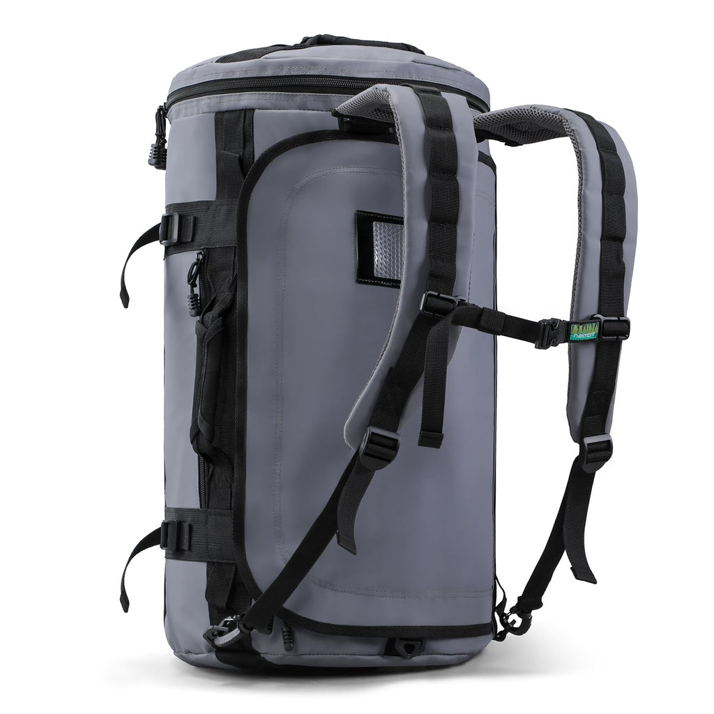 Heavy Duty Convertible Travel Duffel Backpack, Grey, 45L