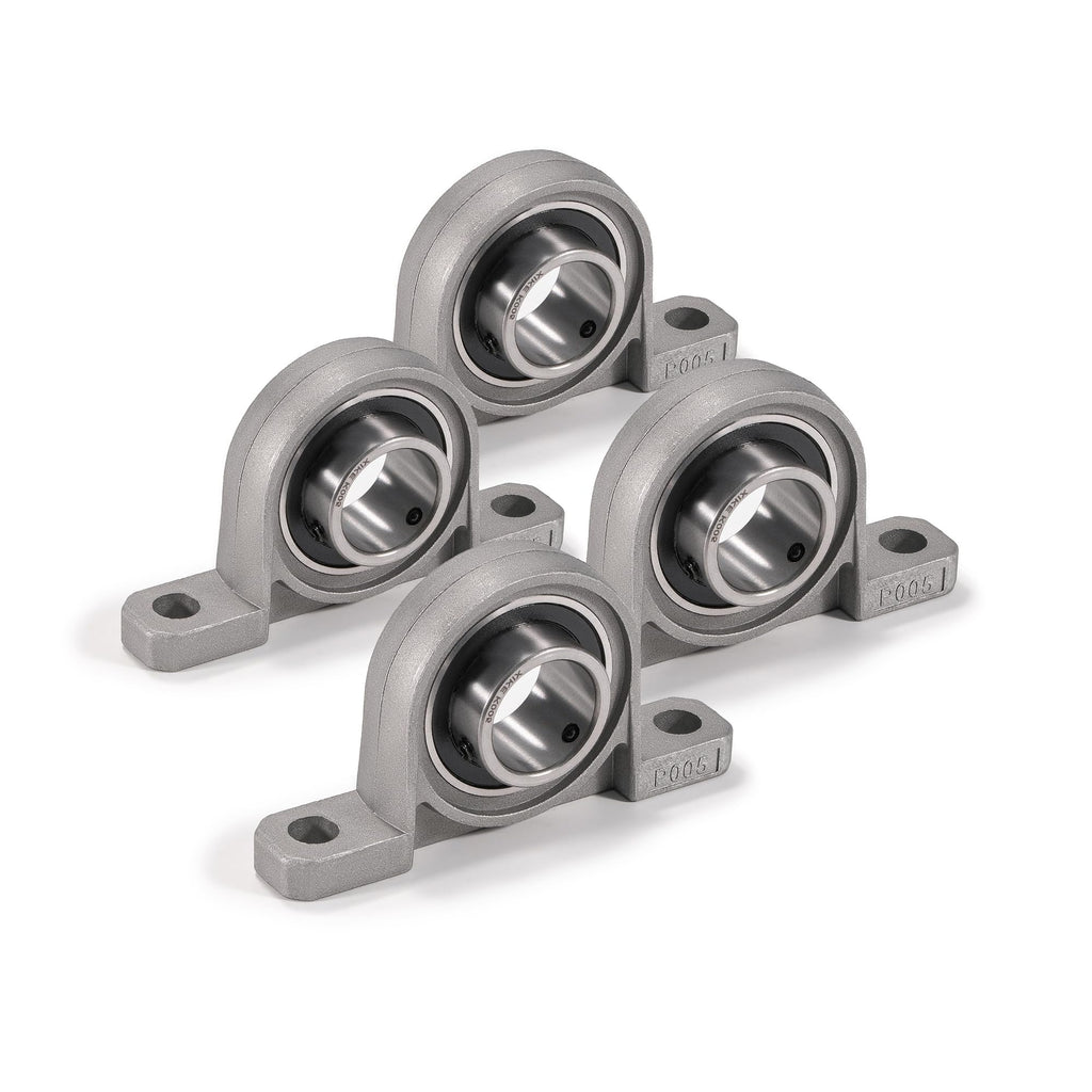XIKE 4 Pcs KP005 Mounted Pillow Block Bearings Bore 25mm/0.98inch.