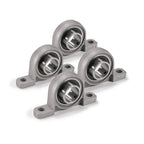 XIKE 4 Pcs KP005 Mounted Pillow Block Bearings Bore 25mm/0.98inch.