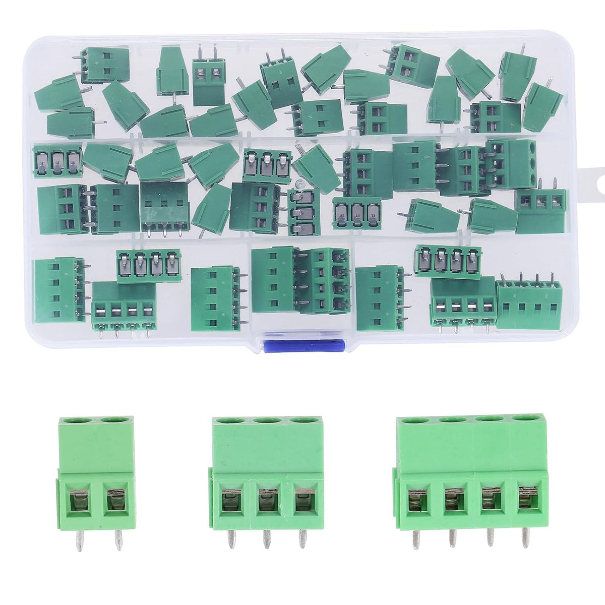 50PCS 5.08mm 0.2" Pitch PCB Mount Screw Terminal Block Connector
