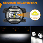 4Inch LED DRL Fog Light Assembly Compatible with 2007-2018 Wrangler
