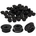 Bonsicoky #10-32 Serrated Flange Nuts, Black, 50 Pack