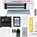Access Control System Kit with Remote – 1200lbs Holding Force Fail-Safe Electromagnetic Lock, Metal Keypad, 12V Power