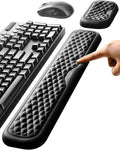 Wrist Rest for Keyboard and Mouse, Computer Ergonomic Wrist Support Pad, Soft Memory Foam Arm Cushion for Desk, Palm