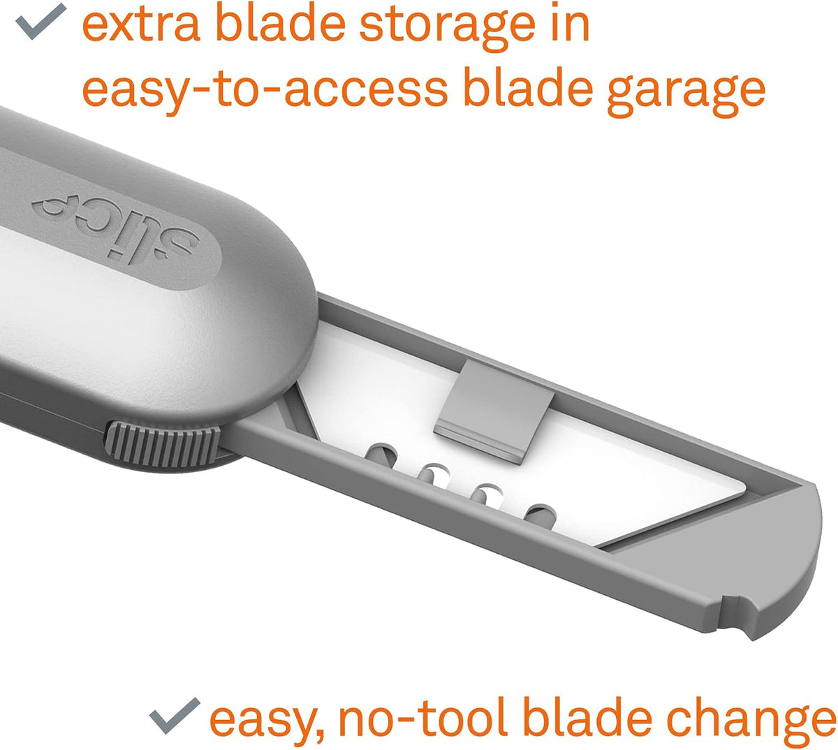 Metal-Handle Utility Knife, Finger Friendly Ceramic Blade, Auto Retracts for Safety, Heavy Metal Handle, Comfortable