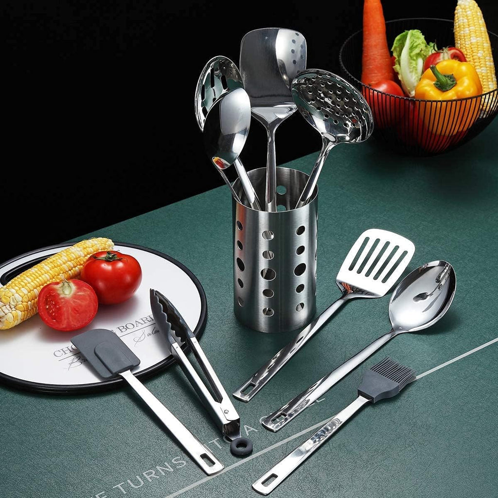 Stainless Steel Cooking Utensils Set, Berglander 13 Pieces Kitchen Utensils Set, Kitchen Tools Set With Utensil