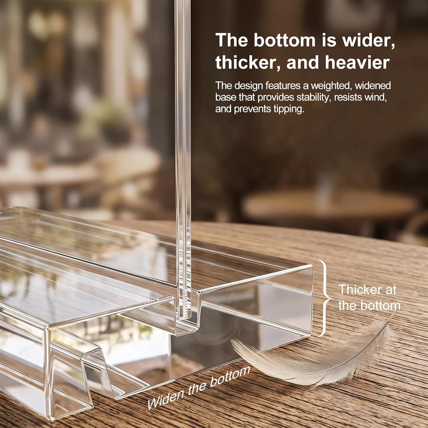 4x6 Acrylic Sign Holder,3Pack | Dual-Slot (Vertical Double-Sided/15° Single-Sided), Double-Sided Protective Film