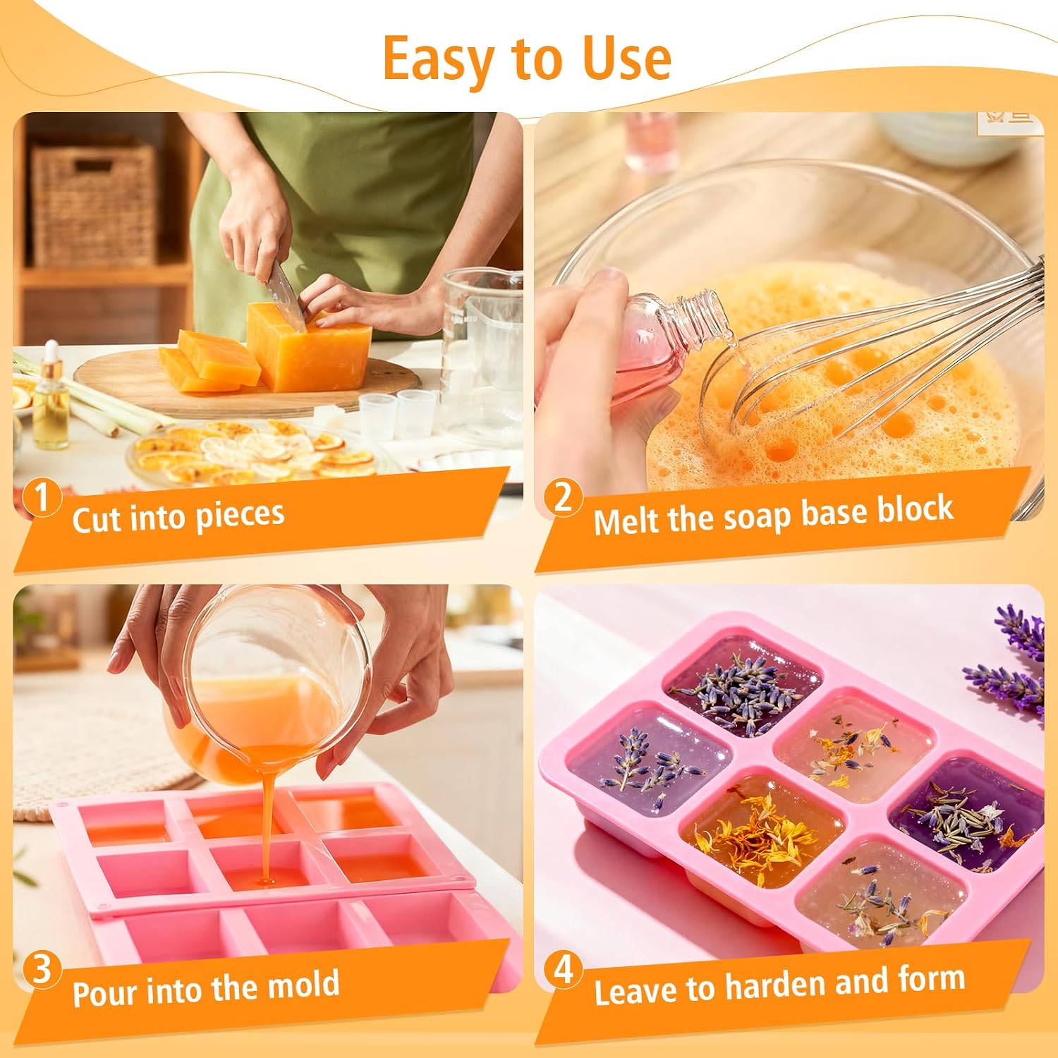 2lb Honey Soap Base for Soap Making Supplies,Moisturizing Melt and Pour Sope Base for DIY Handmade,All Natural and