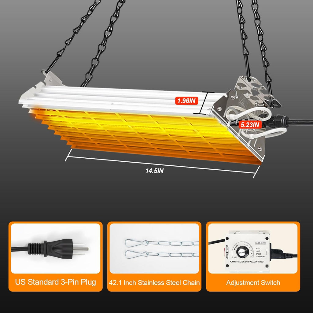 Safe Chicken Coop Heater 600W Adjustable Thermostat