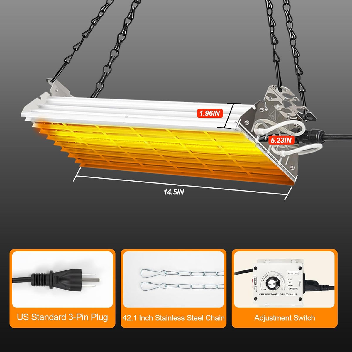 Safe Chicken Coop Heater 600W Adjustable Thermostat