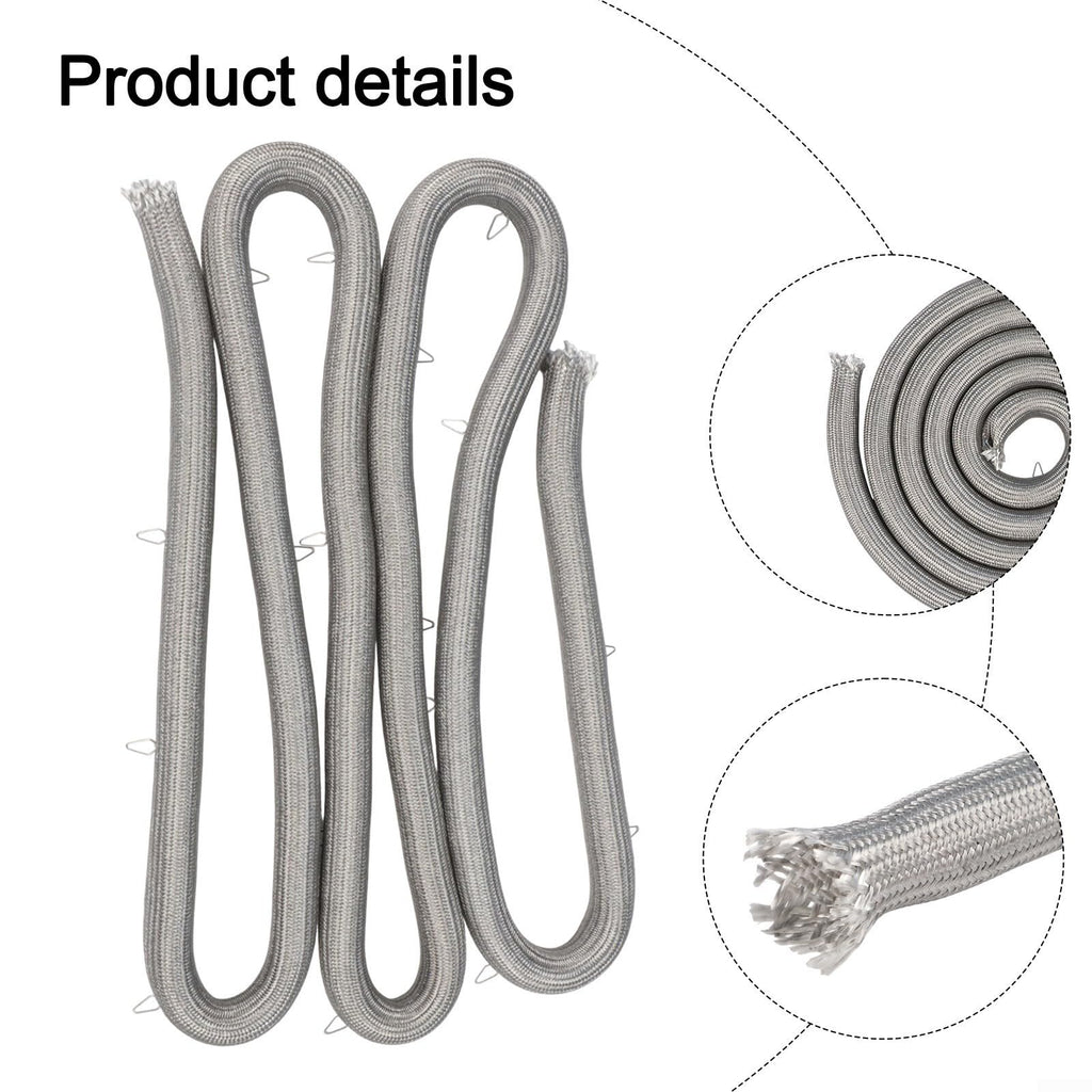 Oven Door Seal Gasket WB32K5039 Replacement For Range Models, 77.95 Inch Heat Resistant Material With 19 Mounting Clips Installation Kit, Compatible With Select Outdoor Cooking Appliances