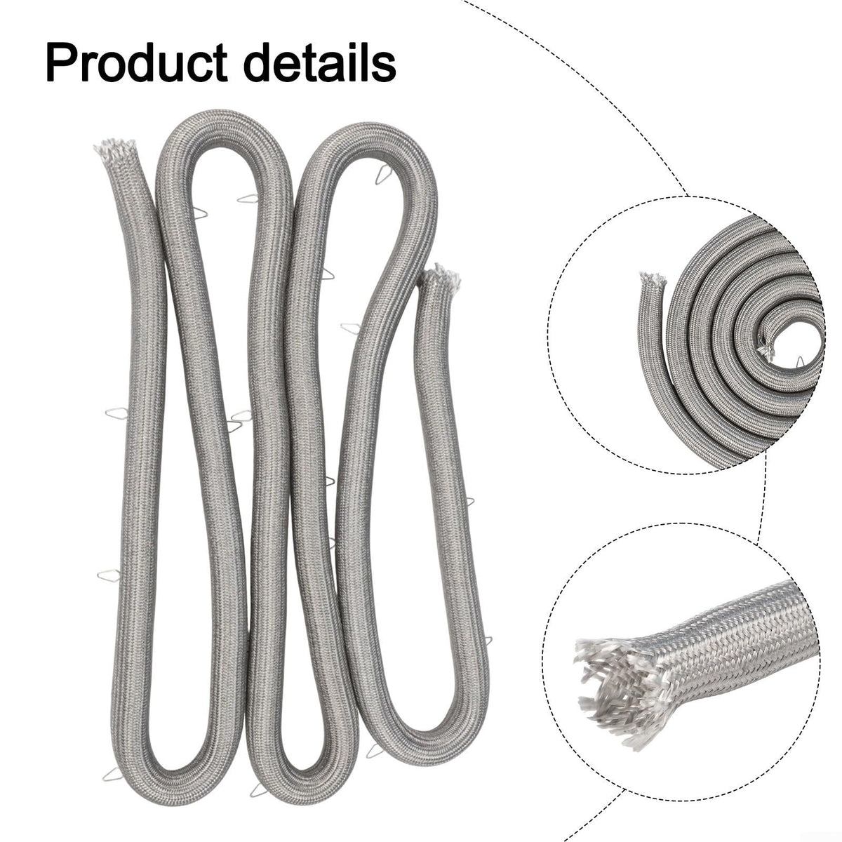 Oven Door Seal Gasket WB32K5039 Replacement For Range Models, 77.95 Inch Heat Resistant Material With 19 Mounting Clips Installation Kit, Compatible With Select Outdoor Cooking Appliances