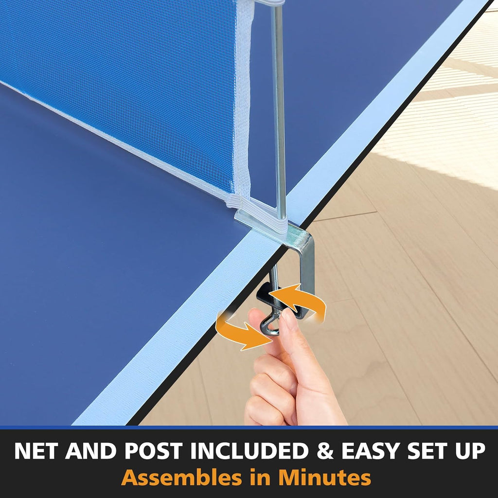 Ping Pong Table Top for Billiard Table, 6FT/7FT/8FT/8.5FT/9FT Foldable Table Tennis Table Topper, Indoor Outdoor