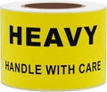 2x4 inch Yellow Heavy Handle with Care Special Handling Shipping Labels Stickers Total 200 Adhesive Labels Per Roll