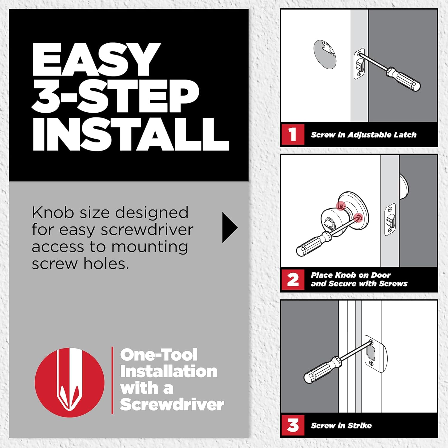 Maven Front Door Lock Handle and Deadbolt Set, Entry Handleset Round Exterior with Interior Door Knob, Secure Locking