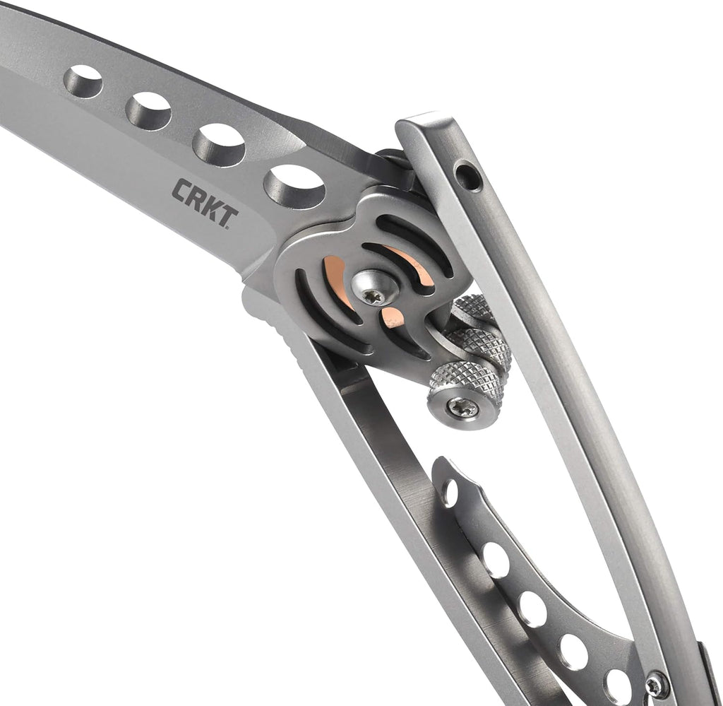 Snap Lock Everyday Carry EDC Pocket Folding Knife with Snap Lock: Stainless Steel Plain Edge Blade, Stainless Steel