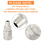 GASHER 12PCS 1/2-Inch Male Industrial Coupler,1/4 Basic Flow Quick Connect Air Coupler