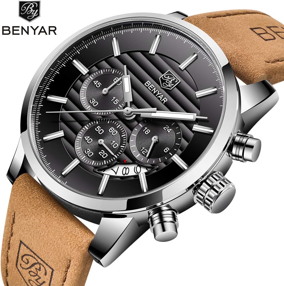 Mens Watches Analog Quartz Chronograph Waterproof Watch for Men | Fashion Business Work Casual Sport Wrist Watches
