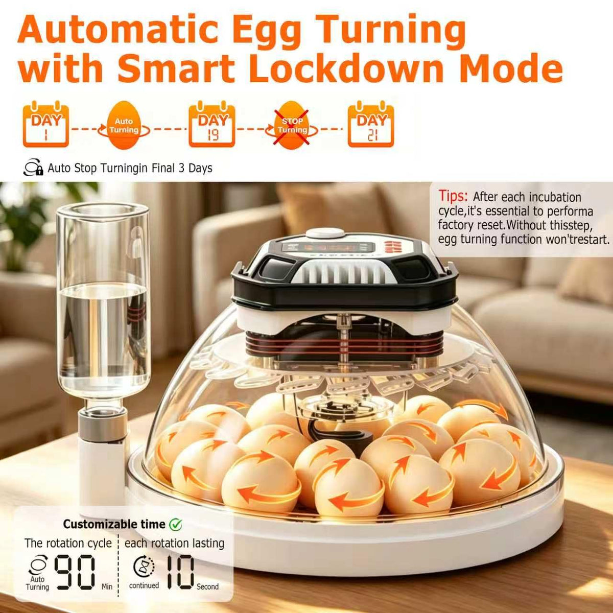 Egg Incubators for Hatching Eggs, Temperature&Humidity Control