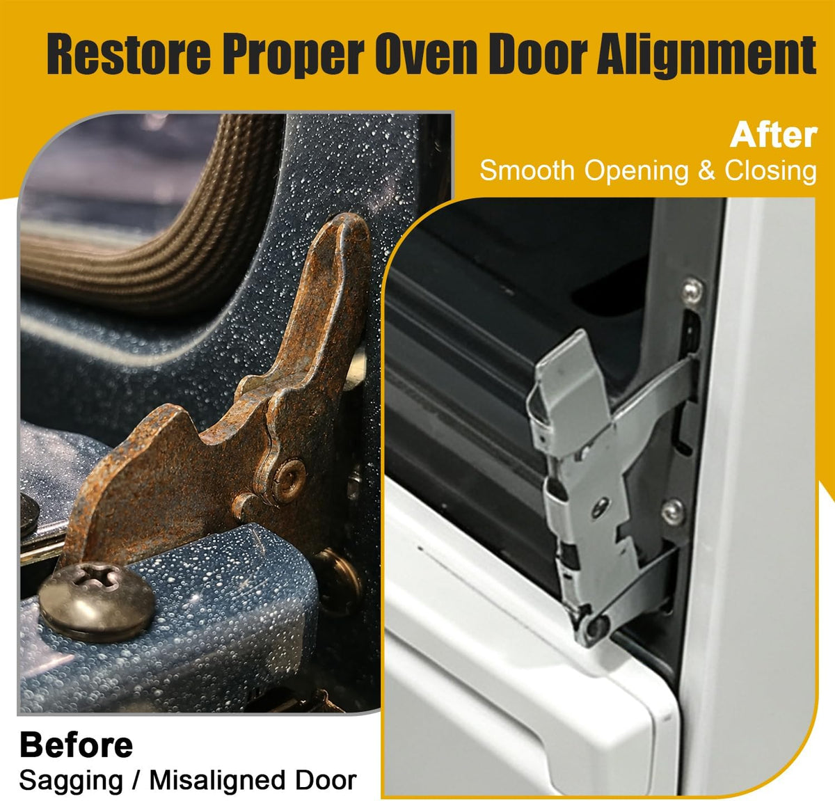 RH Oven Door Hinge for Frigidaire Electrolux Kenmore Replaces 318348800