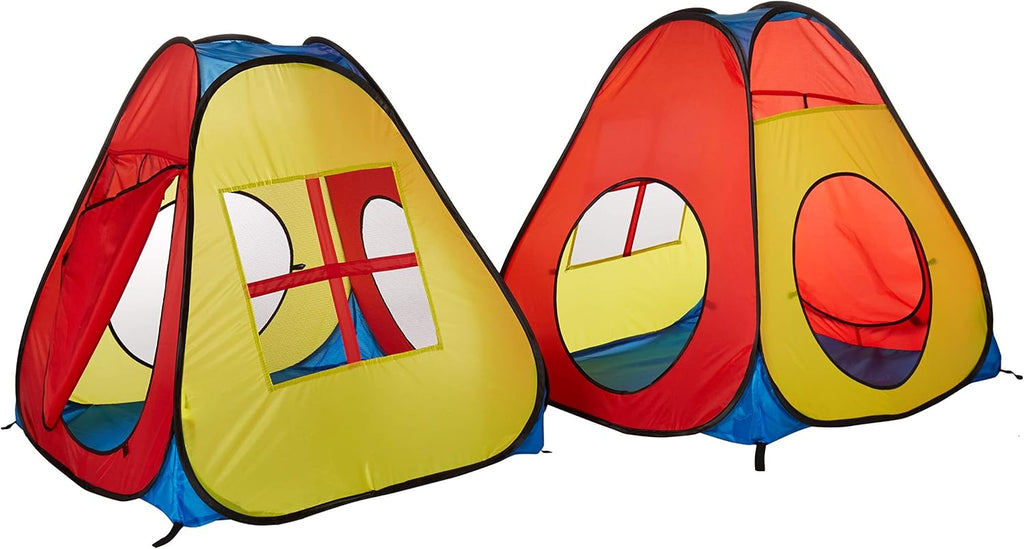 8 in 1 Pop Up Kids Play Tent with 4 Tunnel, Indoor/Outdoor Playhouse | Baby Tunnel, Tunnel Toys for Toddlers 1-3