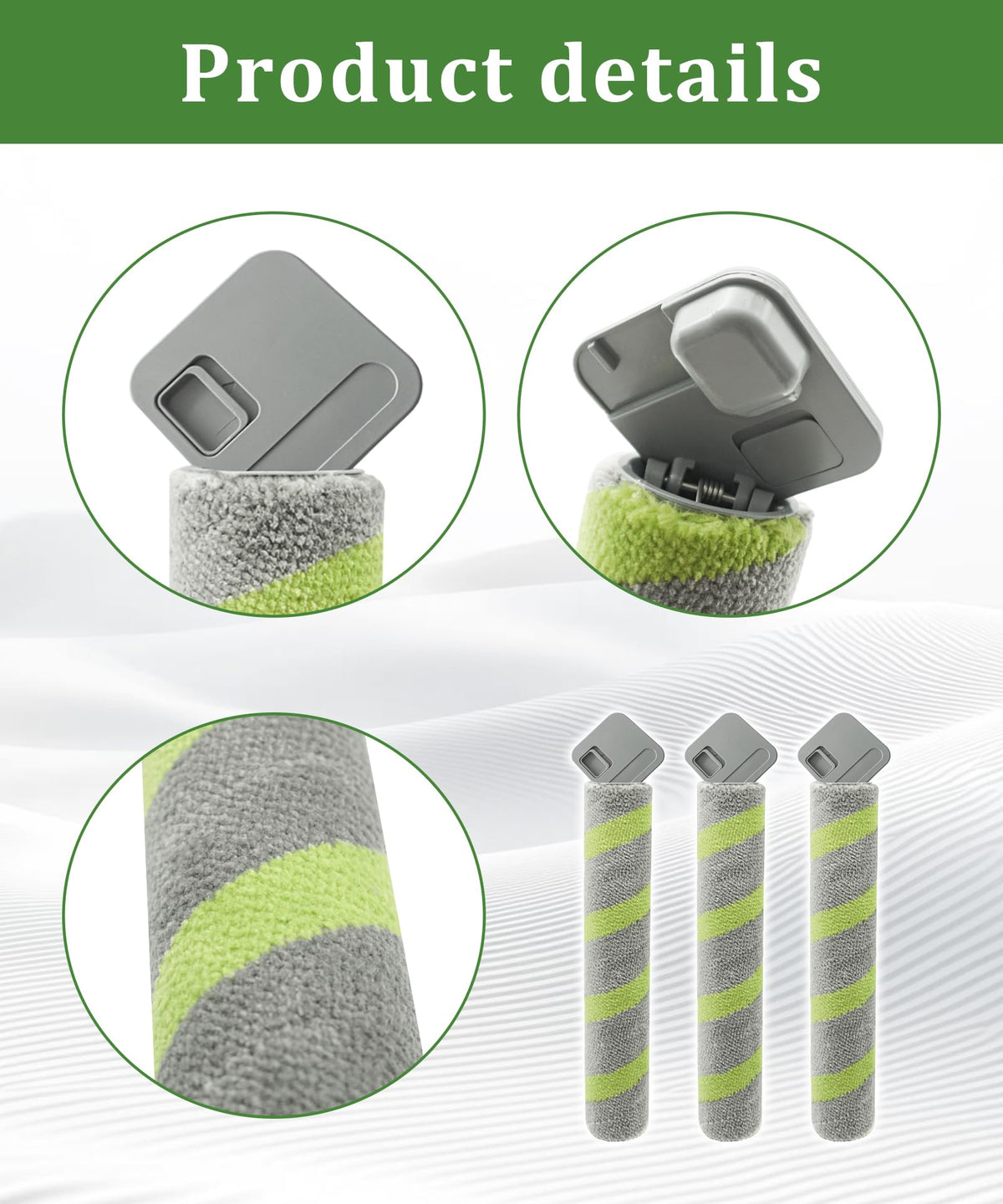 3Pack Roller Mop Replacement for iRobot Roomba Max 705 Combo / 700