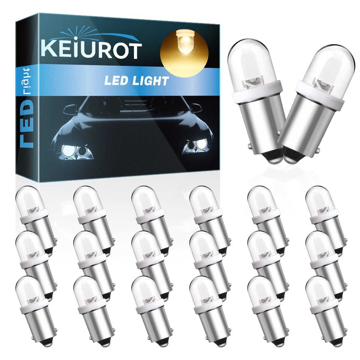 GE44 47 755 Bulb BA9S Pinball Led Bulbs,DC 6V/6.3V, Warm White
