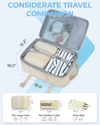 37L Expandable Travel Backpack Compression Carry On Daypack