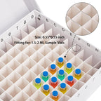 12 Pc Cardboard Lab Freezer Box with Lid, 81-Well Microtube Storage Box with Ice Resistant Coating, Test Tube Vial
