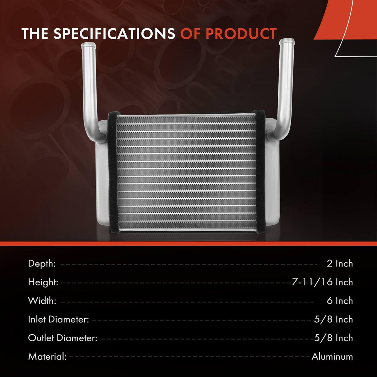 A-Premium Front HVAC Heater Core Compatible with Ford
