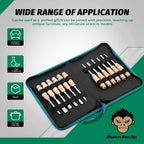 12pcs Wood Carving Chisel Set- Sharp Woodworking Tools with Case Storage