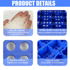 Plastic Pallets, Plastic Pallets for Basement Storage, Nestable Lightweight Waterproof for Basement Garage