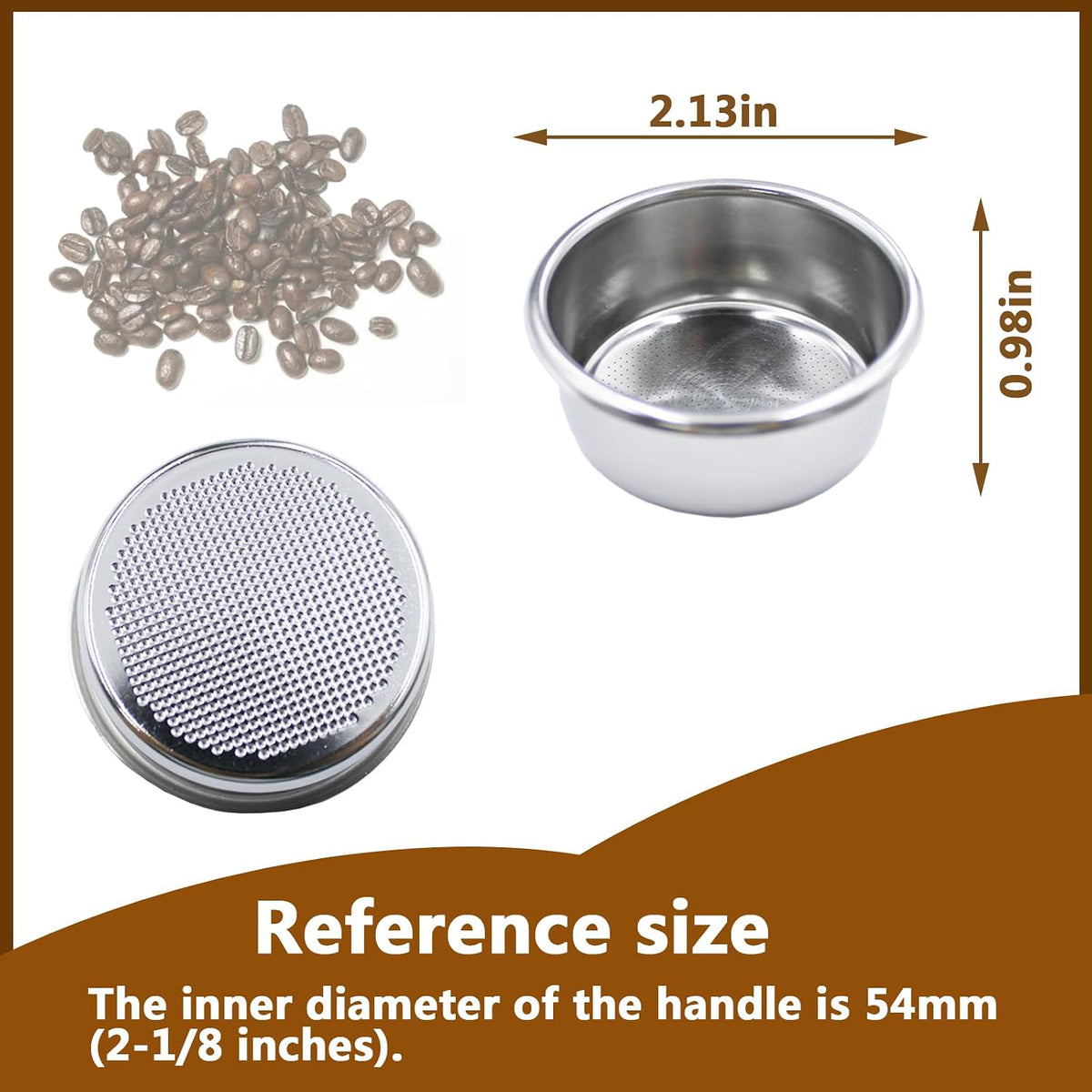 54mm Coffee Filter Basket Replacement for Breville Express Coffee 1 Pcs