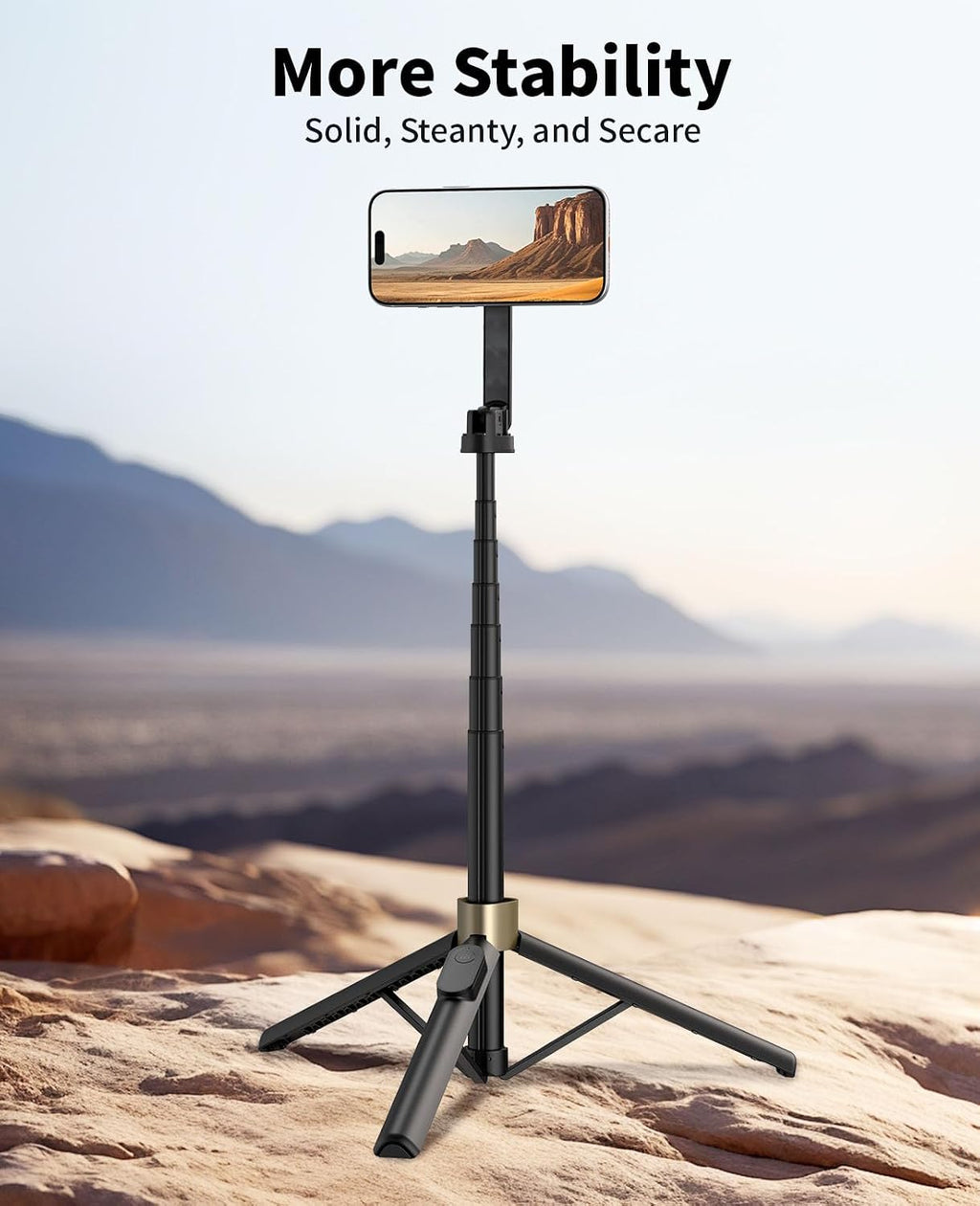 Magnetic Tripod for iPhone, Selfie Stick Monopod Tripod for Magsafe, 360° Rotatable Travel Tripod Heads Cell Phone