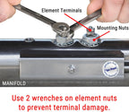 Replacement Flo-Thru Hot Tub Spa Heater Element: 5.5kW or 4kW - Flow Through
