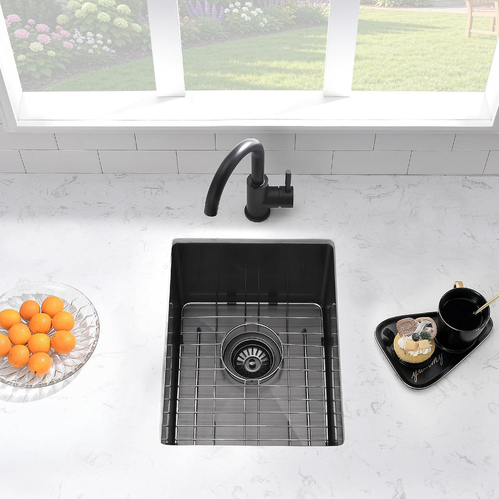 12x16 Bar Sink Undermount rv Kitchen Sink black Stainless Steel