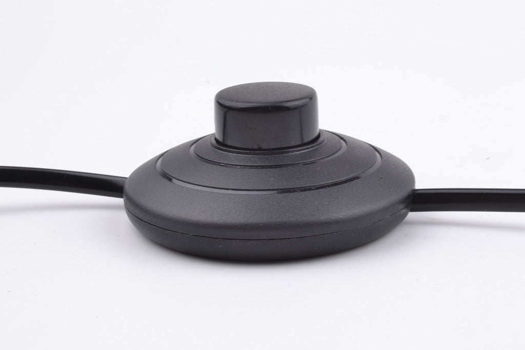 Foot Pedal Push Switch Inline Lamp Light On-off Control Footswitch with Wire Plug (Black)