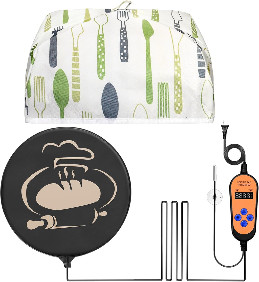 Bread Proofer Mat with Insulated Lid, Winter Sourdough Dough Proofing Box