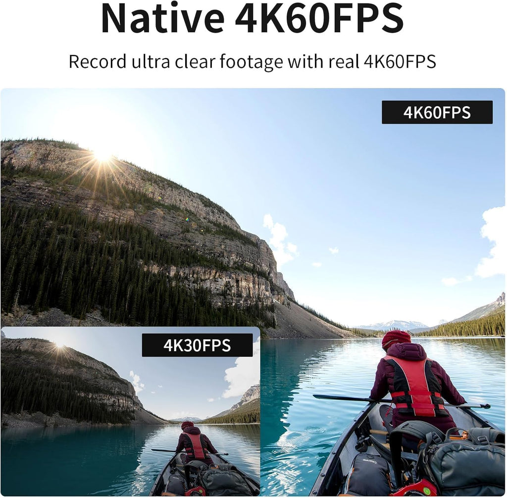 SJ8 Pro 4K UHD Action Camera | Touchscreen Gyro Stabilization Cam with Dual Screens Waterproof Case External Mic