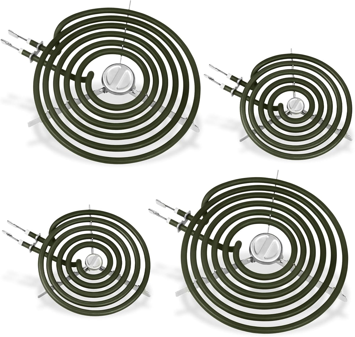 LXun Upgraded WB30M1 WB30M2 Stove Burner Element Replacement for GE Hotpoint Electric Range Burner Element Replacement Range GE Stove Burner Replacement Stove Top Surface Element Burner Kit(4 Packs)