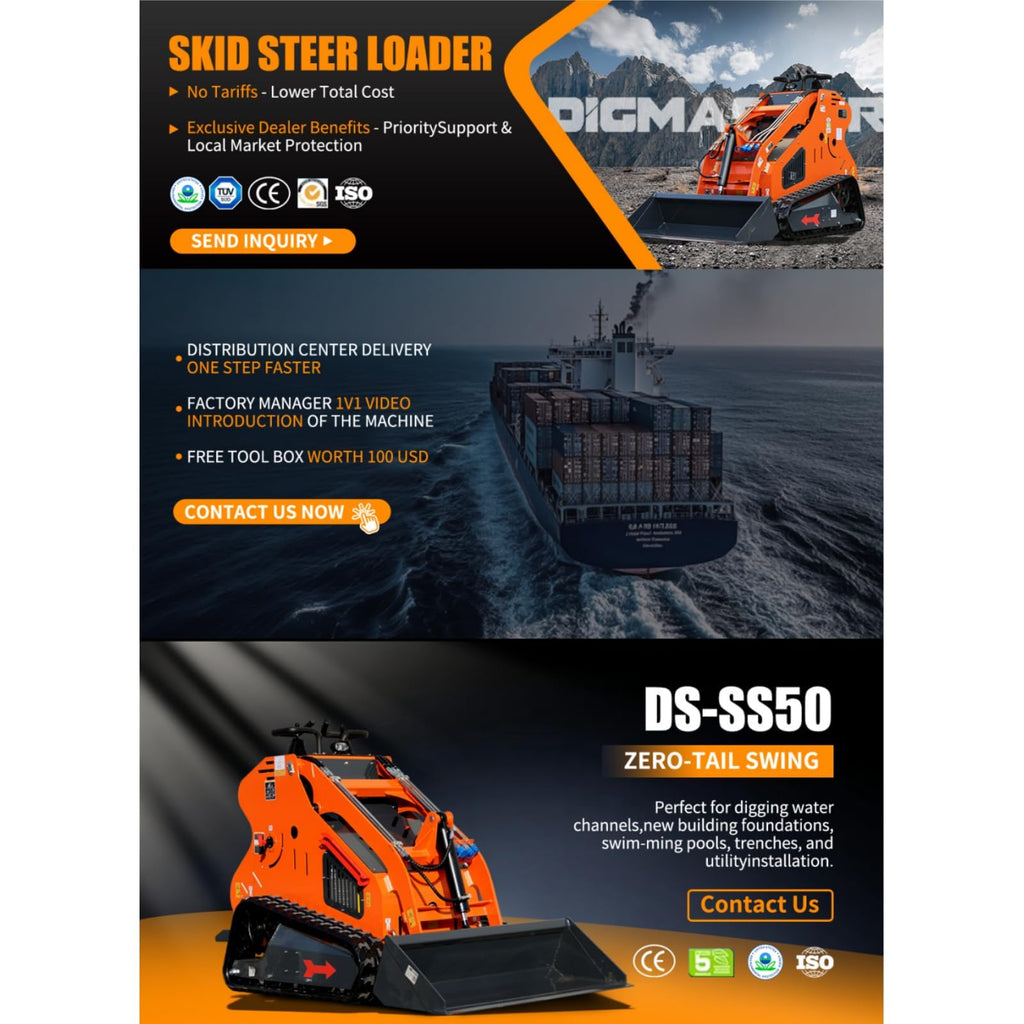 23 HP Compact Double Cooling Mini Skid Steer Loader DS-SS70